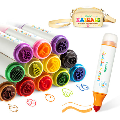 Ohuhu Washable Stamper Kids Dual Tips Water-based Markers USA