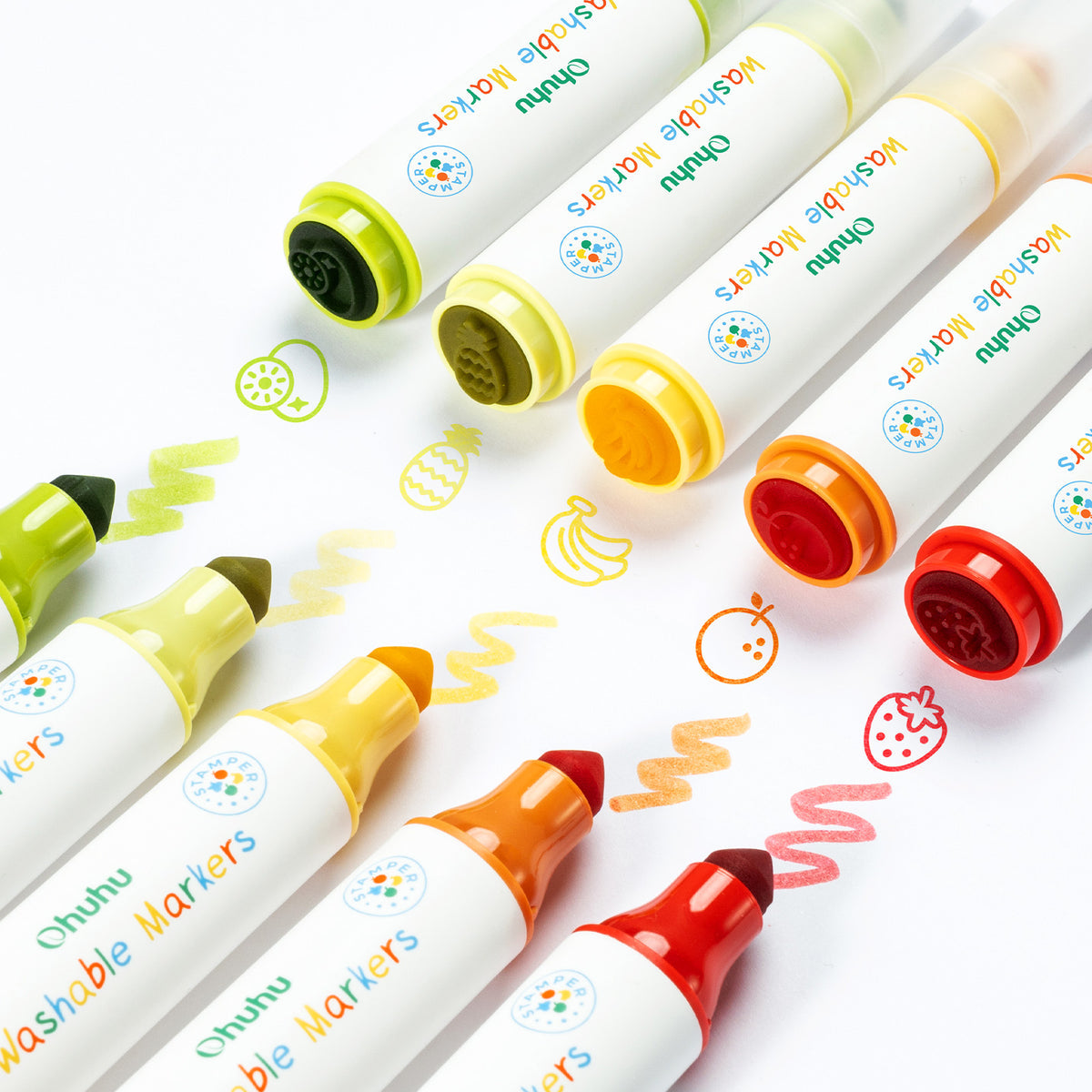 Ohuhu Washable Stamper Kids Dual Tips Water-based Markers USA