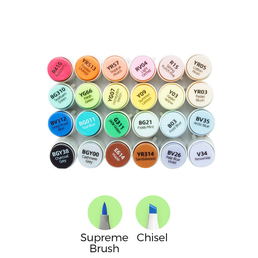 Ohuhu Honolulu Plus Series Supreme Rubber Brush Tip Markers USA