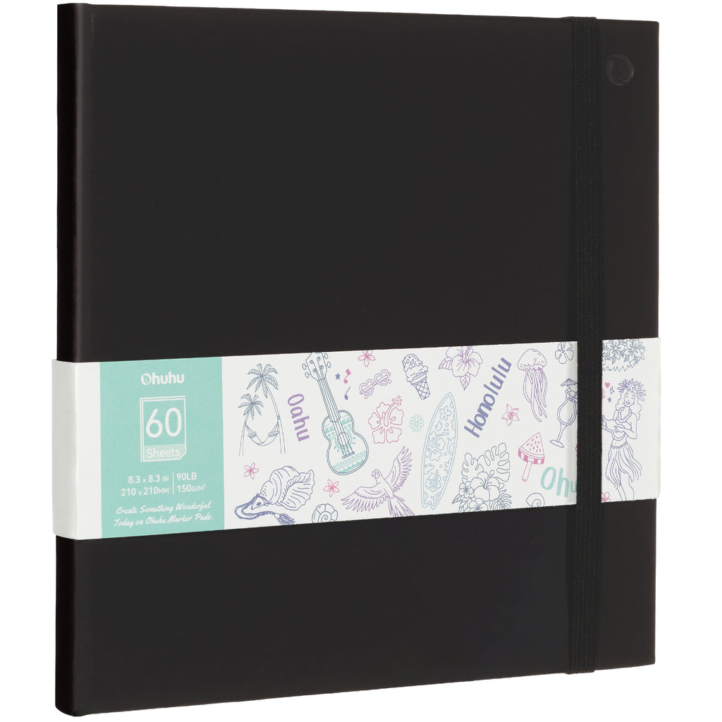 Ohuhu Bleedproof Double-Sided Marker Pad with PU Cover On Sale