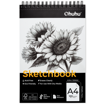Ohuhu Tear Resistant Bamboo Fiber Drawing Sketchbook US stock