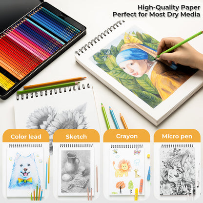 Ohuhu Tear Resistant Bamboo Fiber Drawing Sketchbook US stock