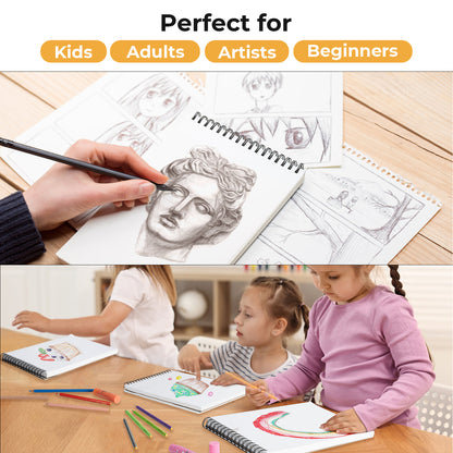 Ohuhu Tear Resistant Bamboo Fiber Drawing Sketchbook US stock