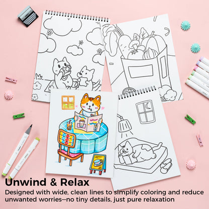 Ohuhu Double-Sided Bleedproof Coloring Book USA only