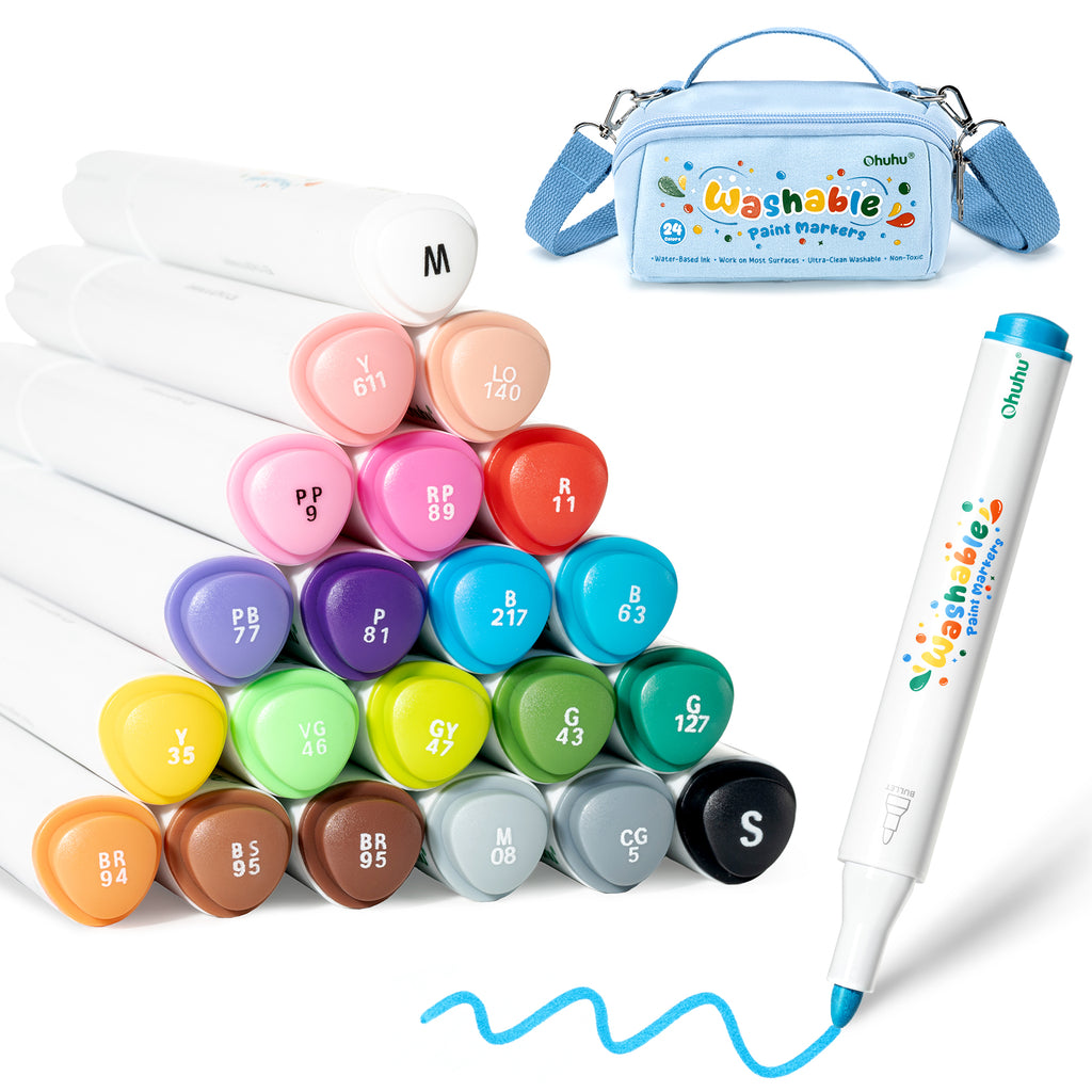 Ohuhu Washable Acrylic Paint Markers for Kids Bullet Tip On Sale
