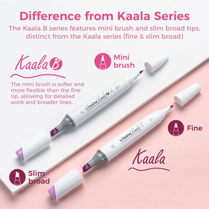Ohuhu Kaala B Dual Tips Alcohol Art Markers, Slim Broad & Mini Brush cheap