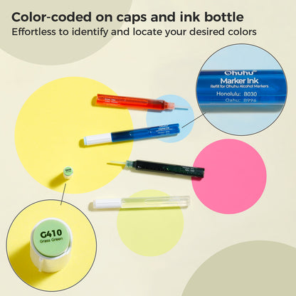 Ohuhu Marker Ink YR215 / E080 Refill for Alcohol marker On Sale