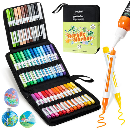 Ohuhu Acrylic Paint Markers Refillable 36 Colors – Hanauma USA