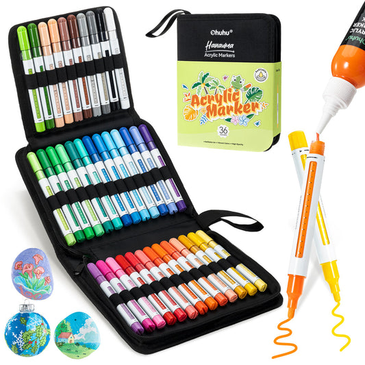 Ohuhu Acrylic Paint Markers Refillable 36 Colors – Hanauma USA