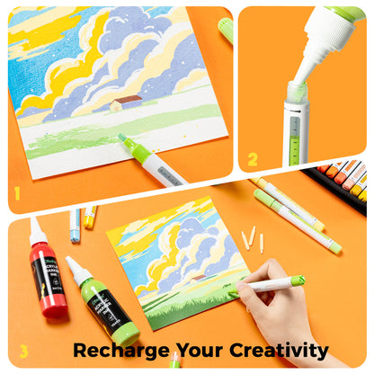 Ohuhu Acrylic Paint Markers Refillable 36 Colors – Hanauma USA