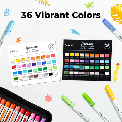 Ohuhu Acrylic Paint Markers Refillable 36 Colors – Hanauma USA