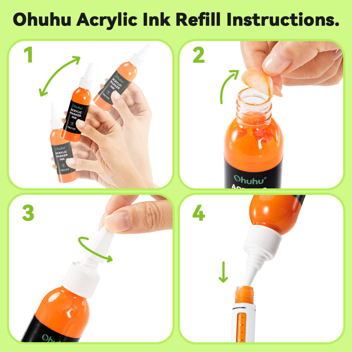 Ohuhu Acrylic Marker Ink Refill for Mauna Kea & Hanauma Series On Sale