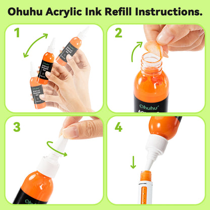 Ohuhu Acrylic Marker Ink Refill for Mauna Kea & Hanauma Series On Sale