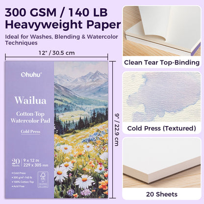 Ohuhu Wailua Cotton-Top Watercolor Pad Discount