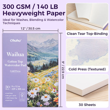 Ohuhu Wailua Cotton-Top Watercolor Pad Discount