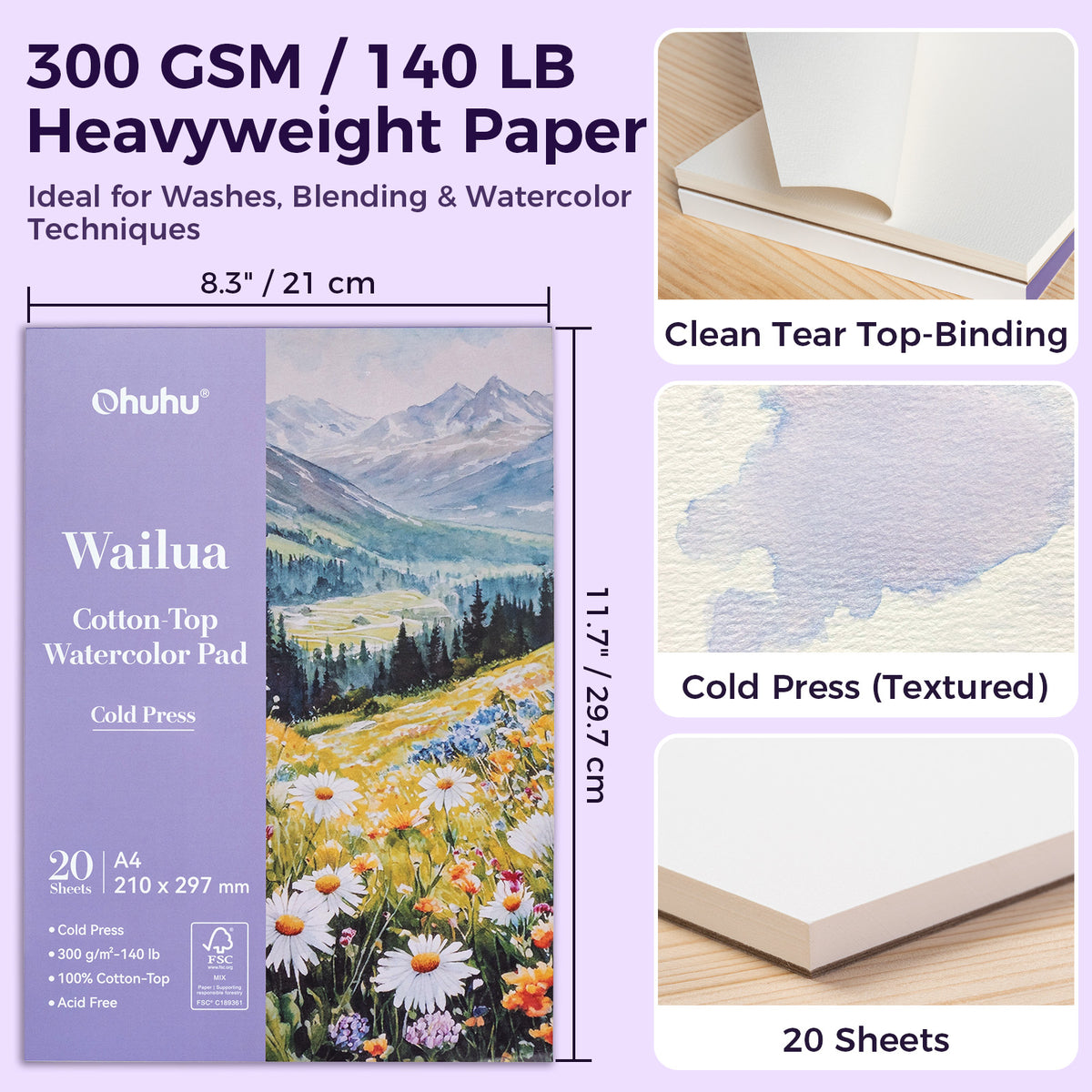 Ohuhu Wailua Cotton-Top Watercolor Pad Discount