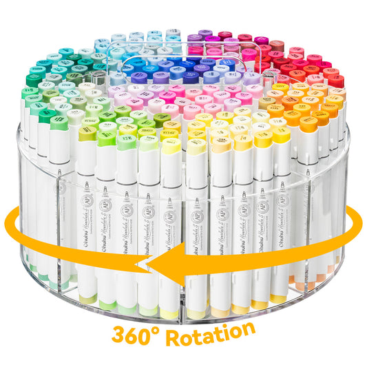 Ohuhu 360° Rotating Clear Acrylic Marker Organizer USA