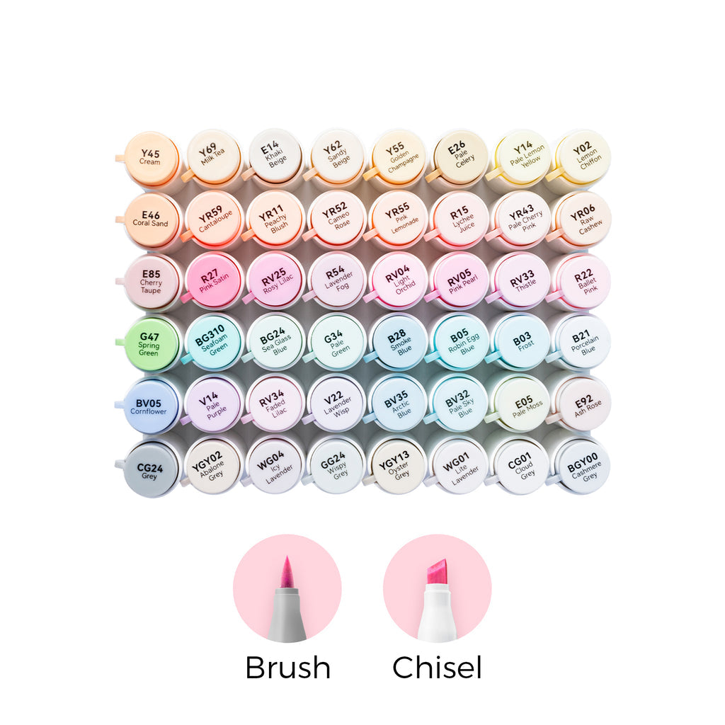 Ohuhu Honolulu² 48 Pastel Colors Dual Tips Alcohol Art Markers US