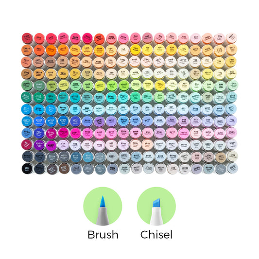 Ohuhu Honolulu 216 Colors Dual Tips Alcohol Art Markers (New Color Codes) Discount