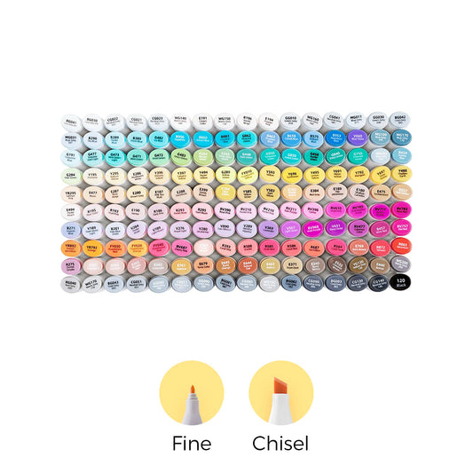 Ohuhu Oahu 160 Colors Dual Tips Alcohol Art Markers, Fine & Chisel Clearance