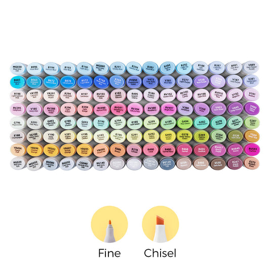 Ohuhu Oahu New 120 Colors Dual Tips Alcohol Art Markers, Fine & Chisel US stock