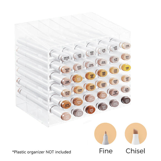 Ohuhu Oahu 36 Skin Tone Colors Dual Tips Alcohol Art Markers, Fine & Chisel cheap