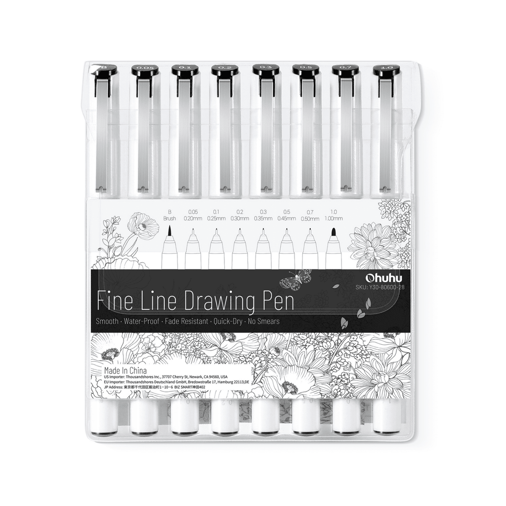Ohuhu Fineliner Drawing Pen, 8 Pack cheap