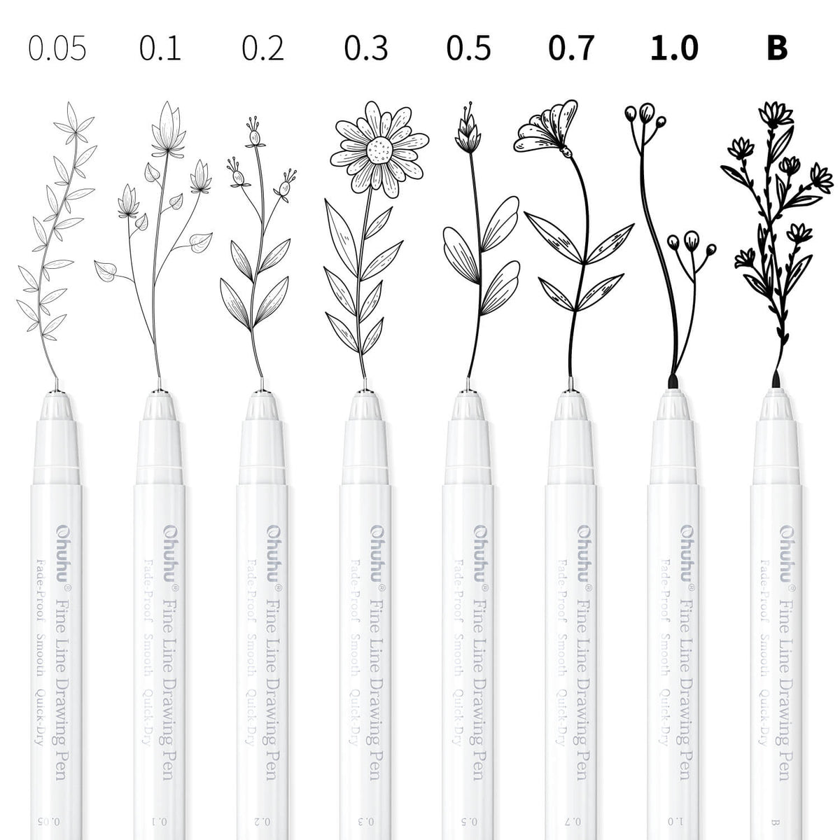 Ohuhu Fineliner Drawing Pen, 8 Pack cheap