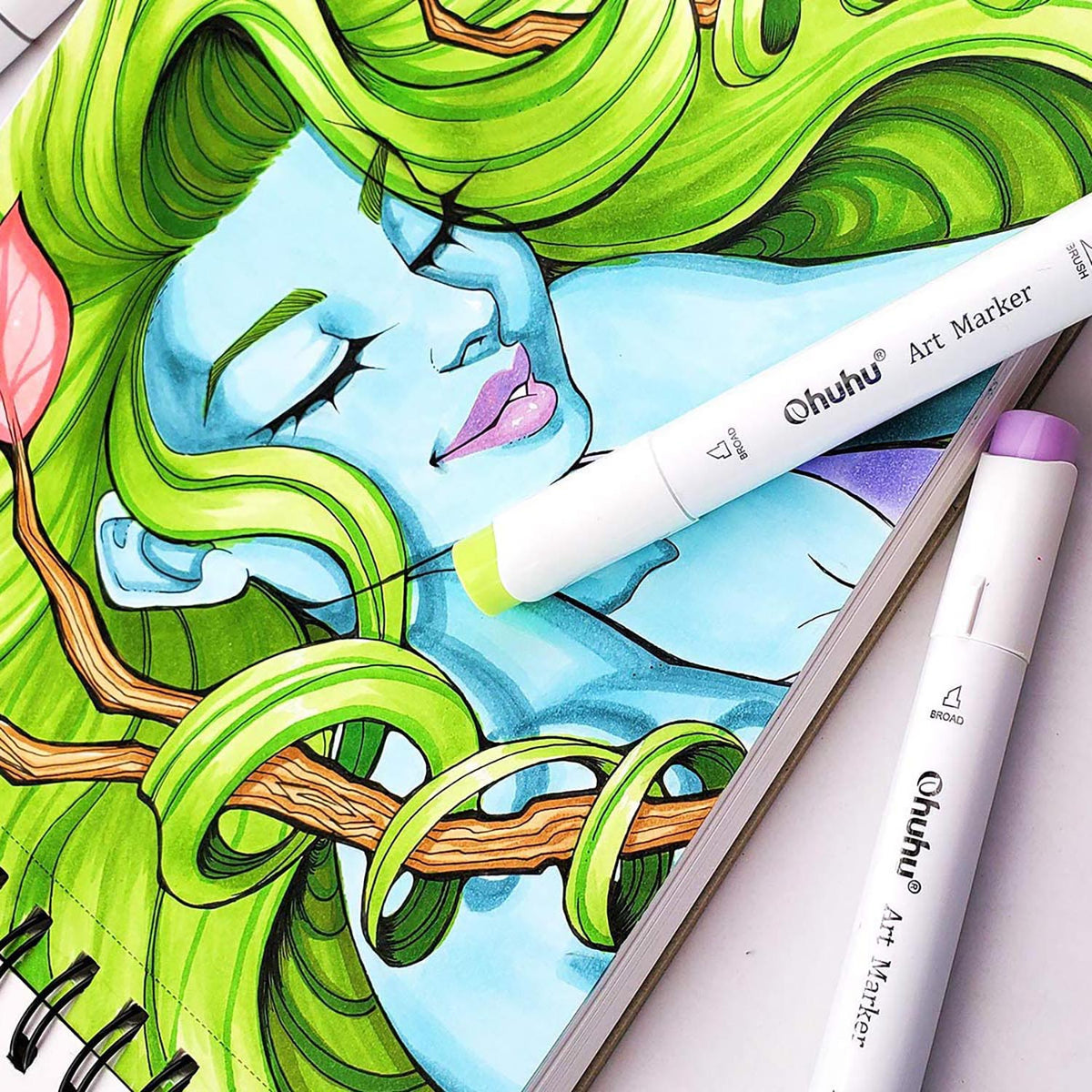 Ohuhu Spiral-Bound Marker Pad for Alcohol Markers US