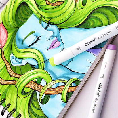Ohuhu Spiral-Bound Marker Pad for Alcohol Markers US