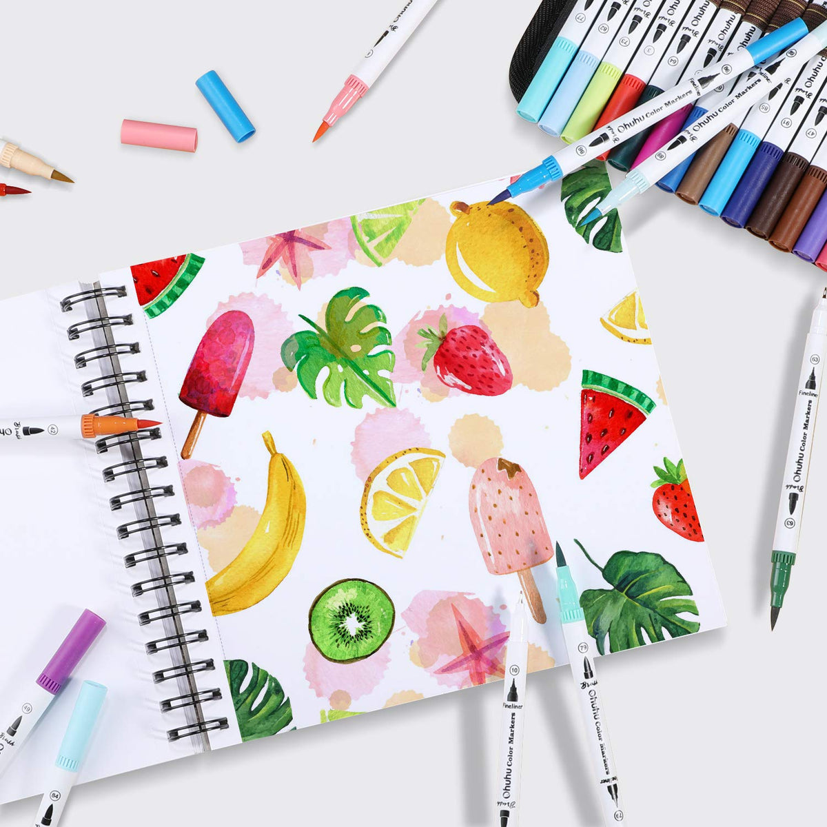 Ohuhu Spiral-Bound Marker Pad for Alcohol Markers US