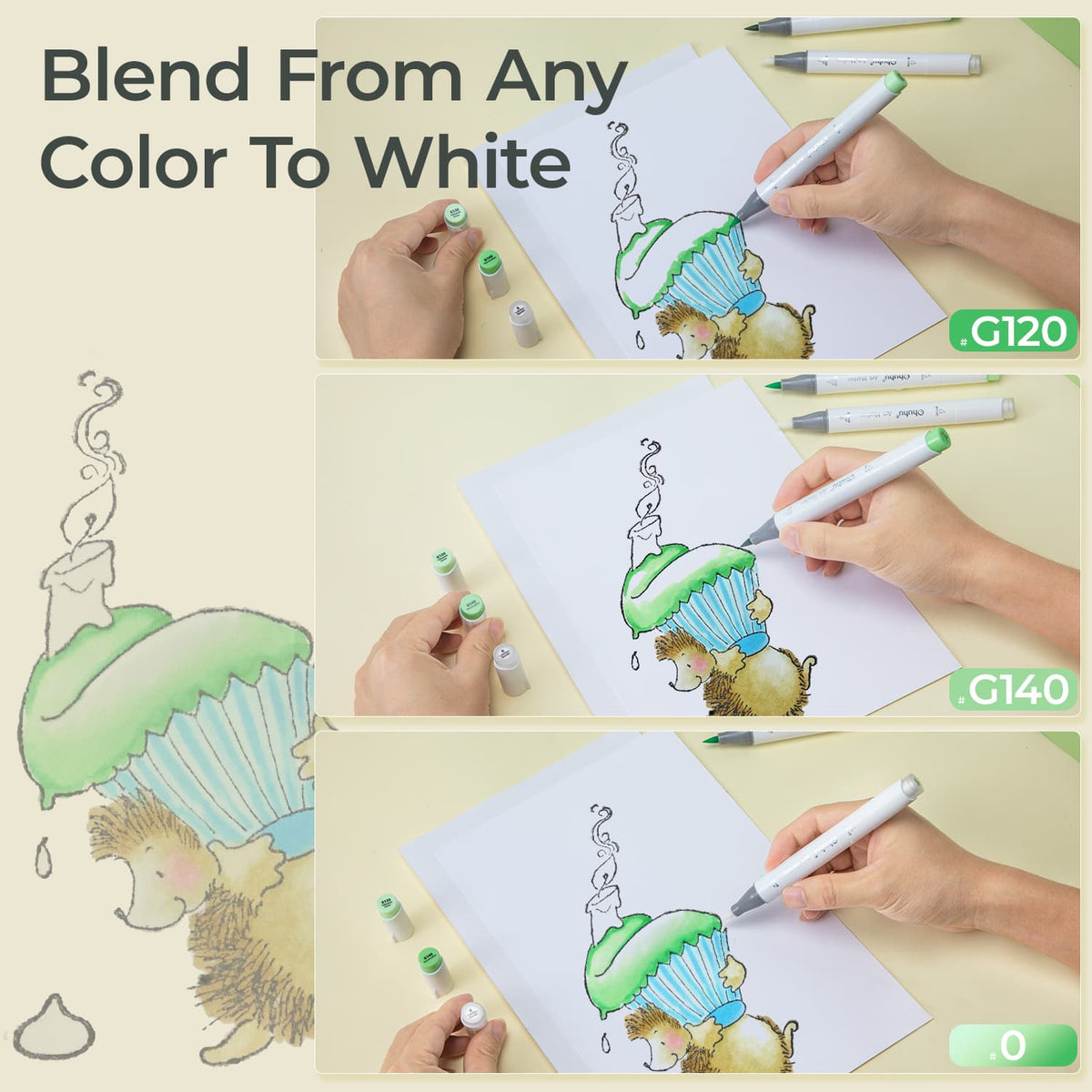 Ohuhu Honolulu Colorless Blender Marker - Pack of 6 Discount