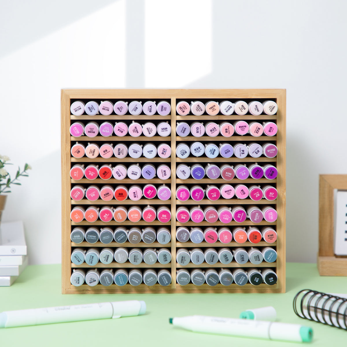 Ohuhu Bamboo Marker Organizer US stock