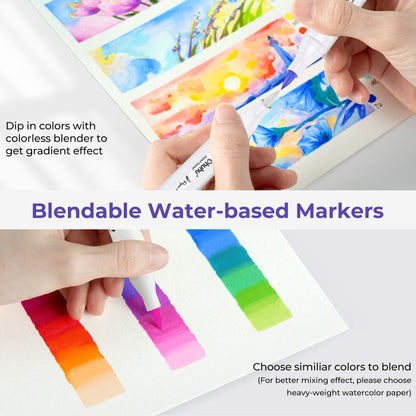 Ohuhu Paper-friendly (No Peeling) Markers Water-based 60 Colors On Sale