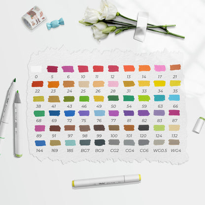 Ohuhu Paper-friendly (No Peeling) Markers Water-based 60 Colors On Sale