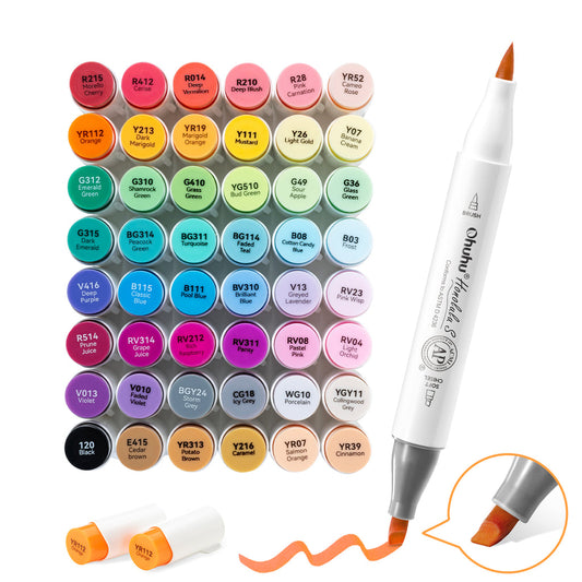 Ohuhu Honolulu S 48 Colors Dual Soft Tips Alcohol Art Markers, Brush & Soft Chisel On Sale