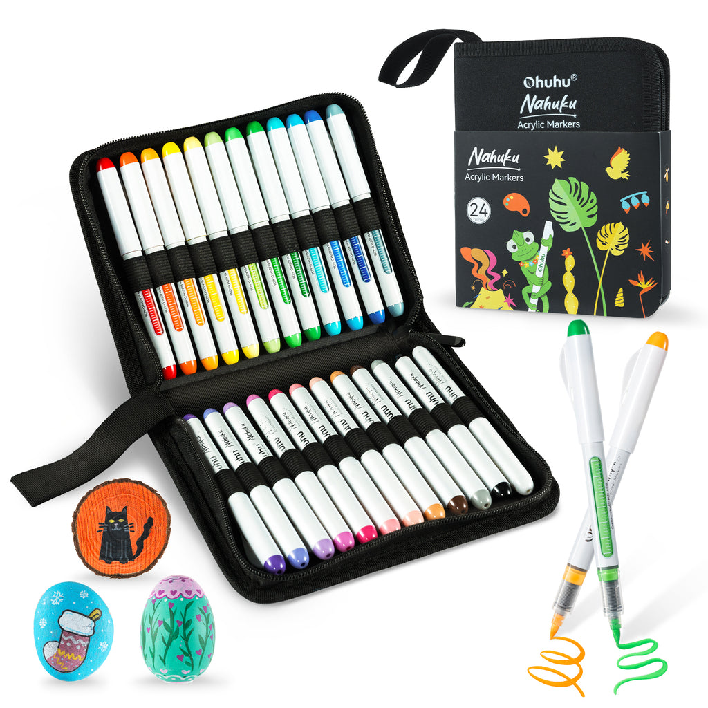 Ohuhu Direct-ink Acrylic Markers 24 Colors - Nahuku cheap
