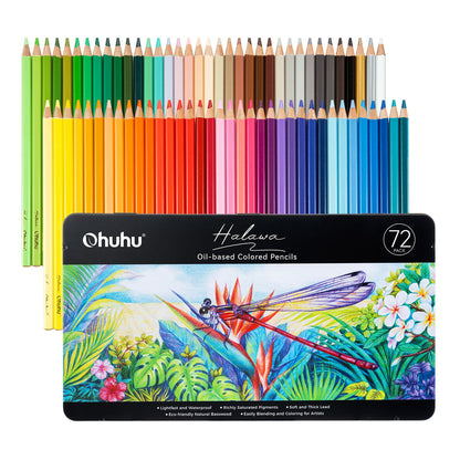 Ohuhu Halawa Series 72 Colors Oil-based Colored Pencils Clearance