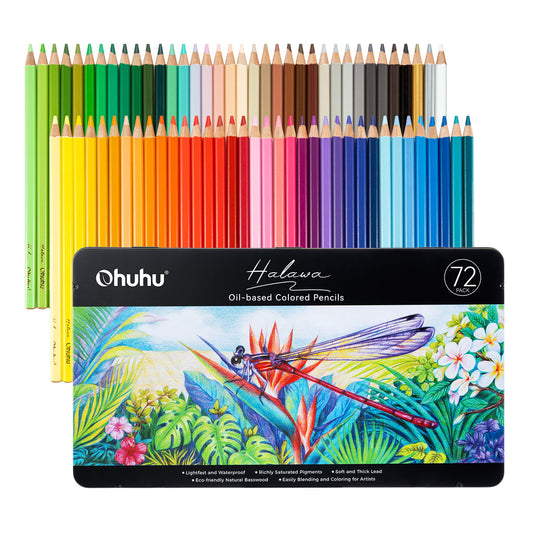 Ohuhu Halawa Series 72 Colors Oil-based Colored Pencils Clearance